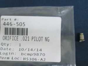 HHT .021 Pilot Orifice - NG (SRV446-505)
