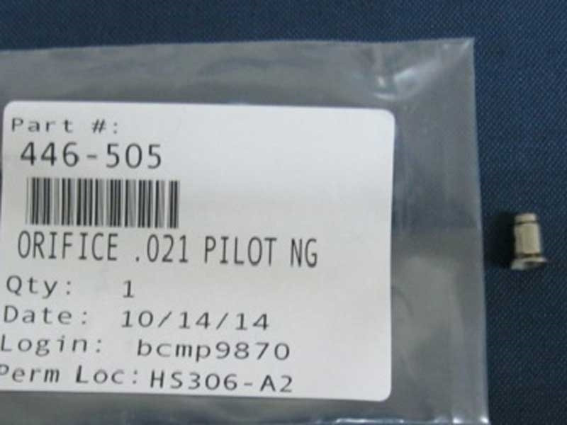 HHT .021 Pilot Orifice - NG (SRV446-505)
