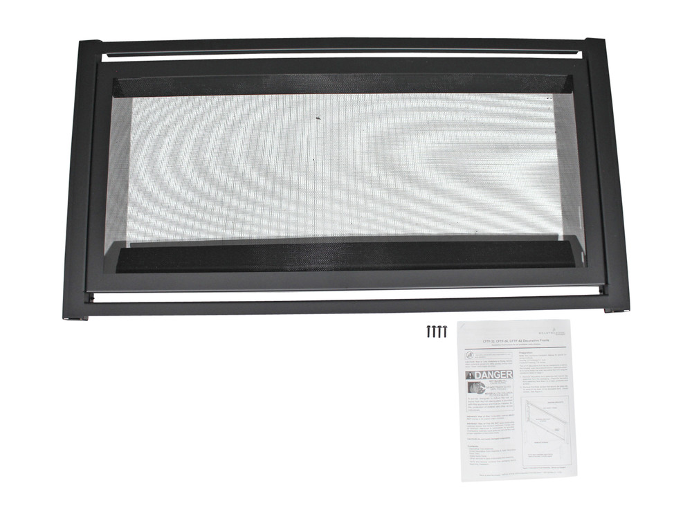 Heat N Glo, Heatilator and Majestic Clean Face Trim - Black (CFTF-36-BK)