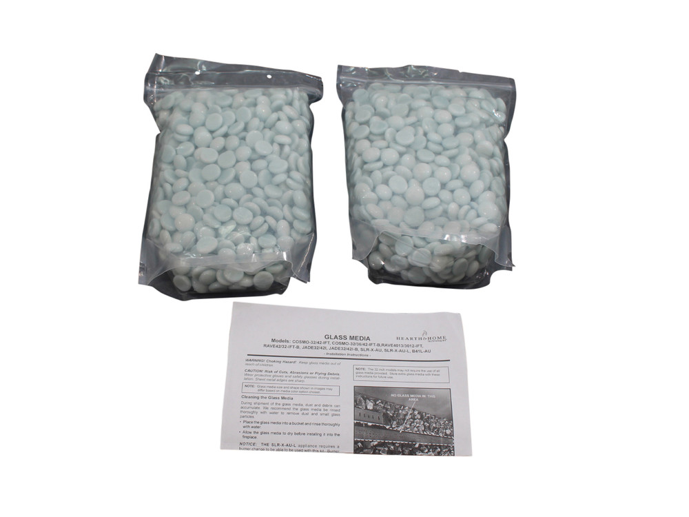 Heat N Glo & Heatilator White Glass Beads (MEDIA-WH2-GEMS)